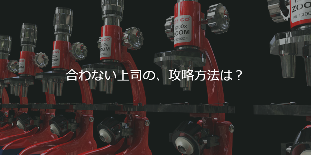 合わない上司の、攻略方法は？